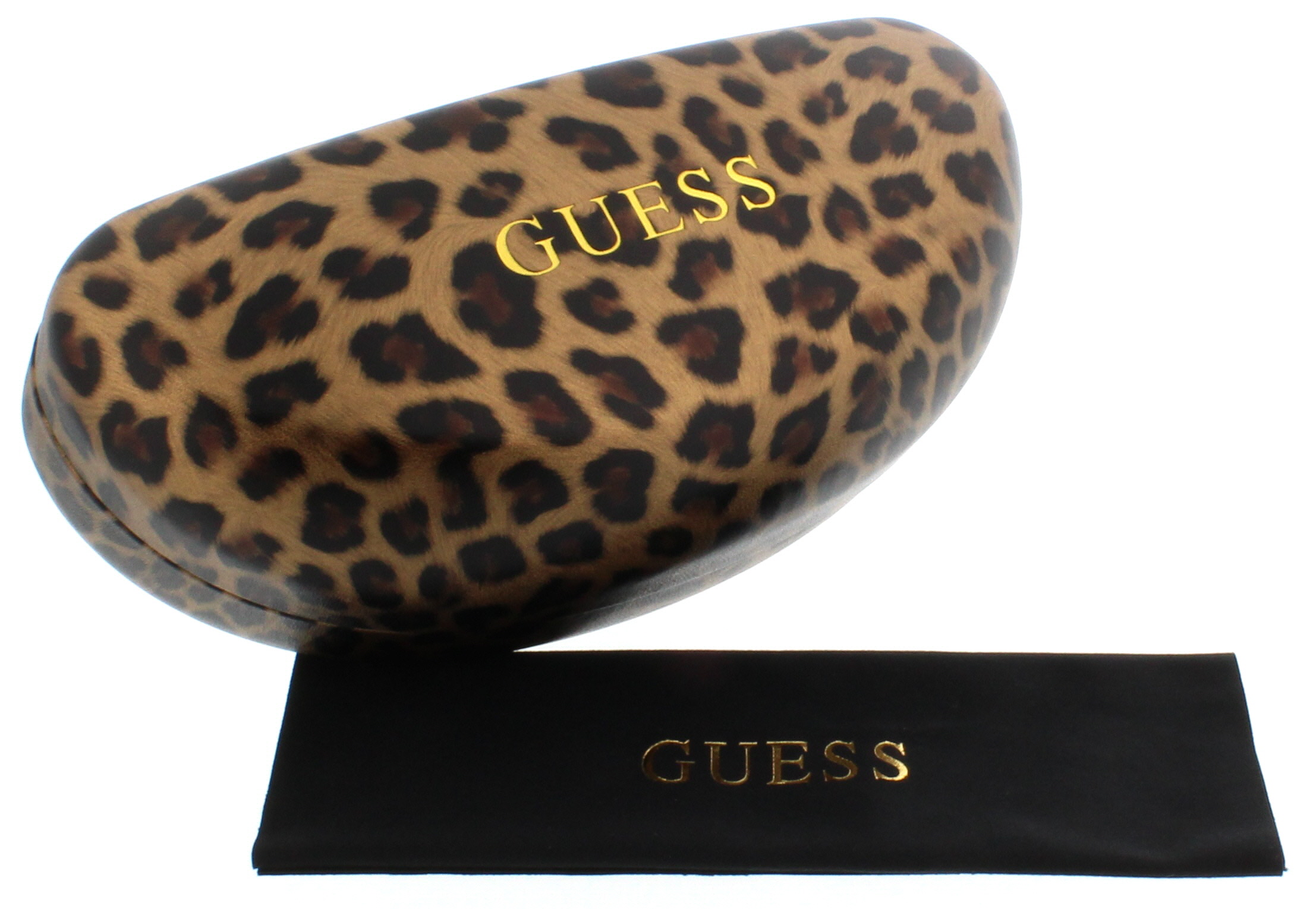 Guess Brown Prescription Sunglasses with Leopard Print Case GUESS Animal Print Eyeglass Cases & Storage Sunglasses for  main image 4