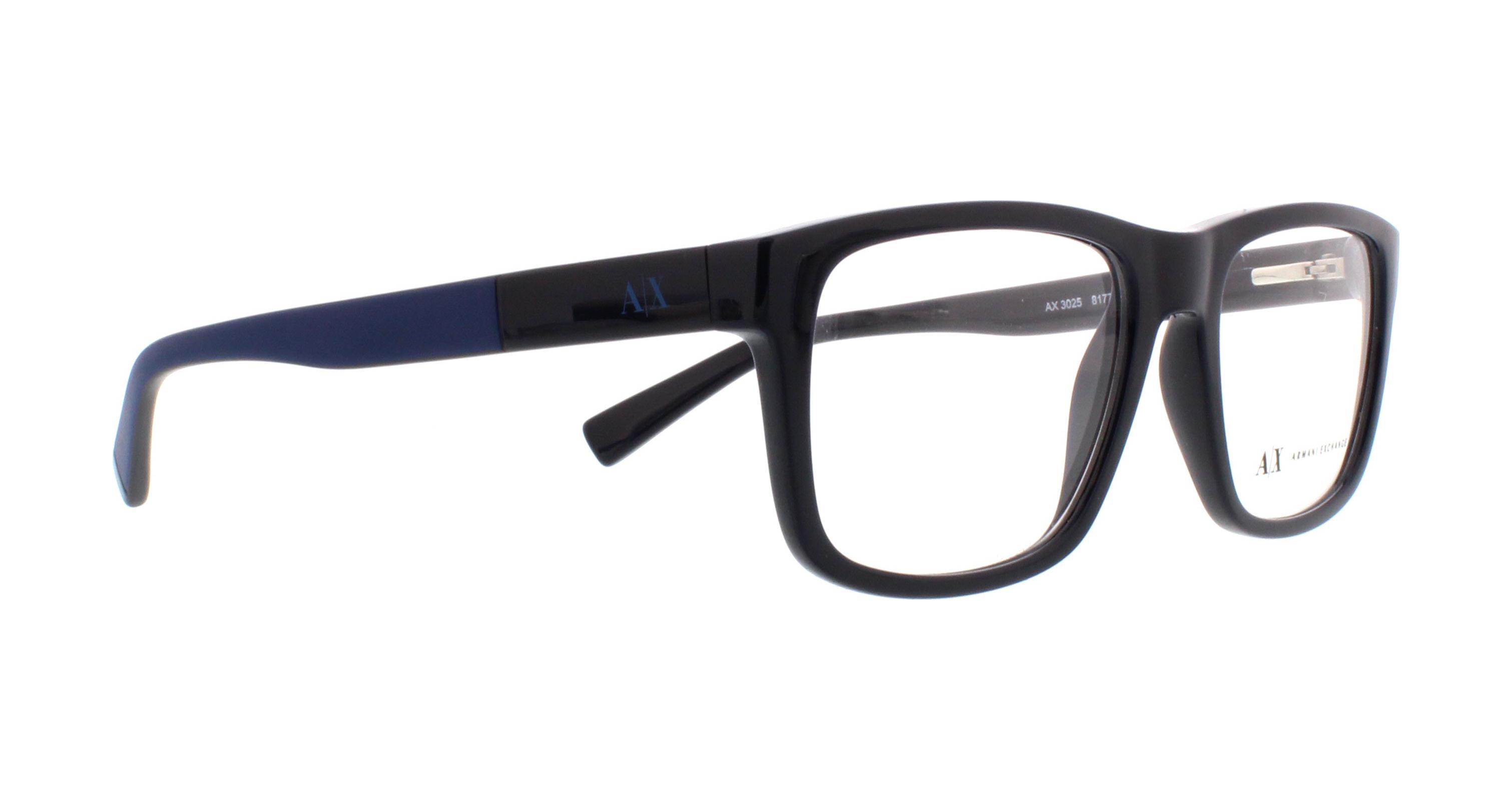 Outlet. Frames Designer Eyeglasses AX3025 Exchange Armani