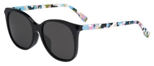 NWT ☑️ FENDI SUNGLASSES - FF 0172/F/S TTW  53-18-140  Black / Multi - CASE & COA NEW FENDI SUNGLASSES FF 0172/S TTY-VK BLACK/GRAY AUTHENTIC  main image 2