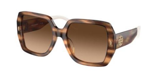 Tory Burch Oversized Geometric Sunglasses in Brown | Lyst